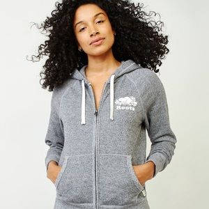 Roots salt&pepper zip up sweater